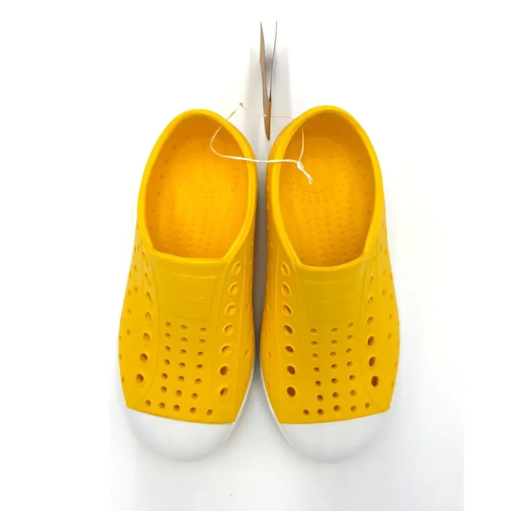 NEW! Native Jefferson Child Shoes - Crayon Yellow/Shell White - c11 (toddler 11)